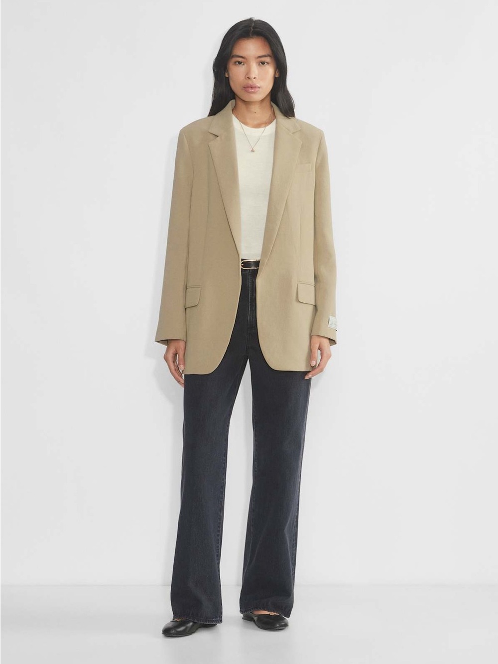Aritzia Wilfred Therese Blazer Tan Small